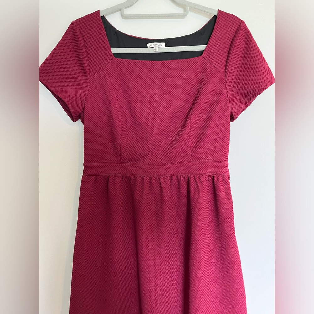 Lace & Mesh red dress